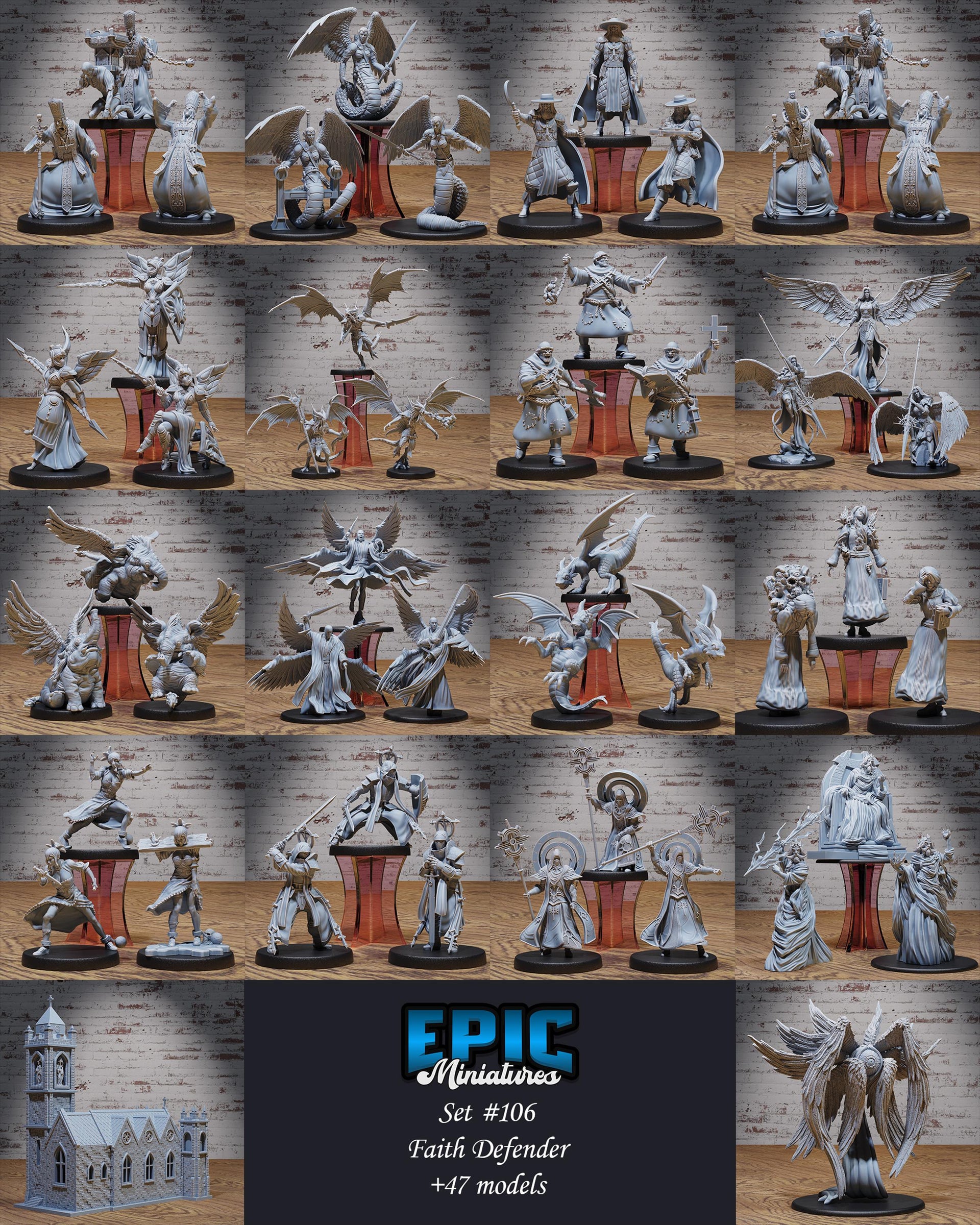 Astral Deva - Epic Miniatures | Faith Defender | 28mm | 32mm | Paladin | Angel | Knight