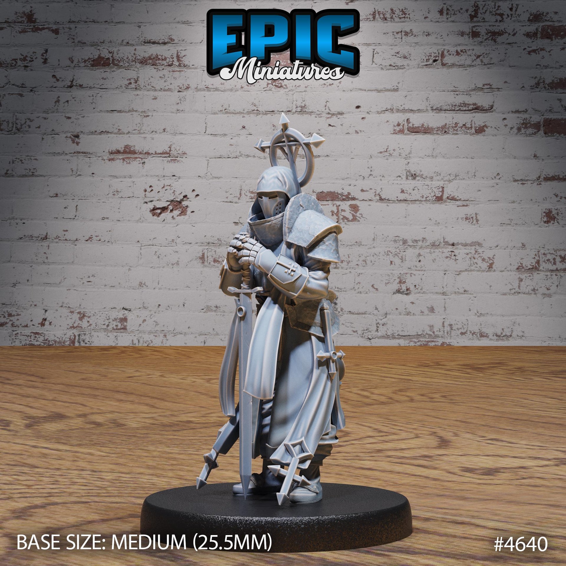 Inquisitor Knight - Epic Miniatures | Faith Defender | 28mm | 32mm | Vampire Hunter | Paladin