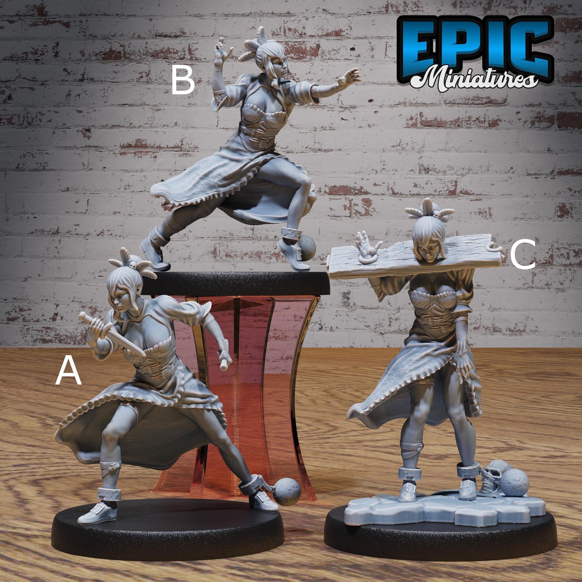 Captured Witch - Epic Miniatures | Faith Defender | 28mm | 32mm | Prisoner | Sorcerer