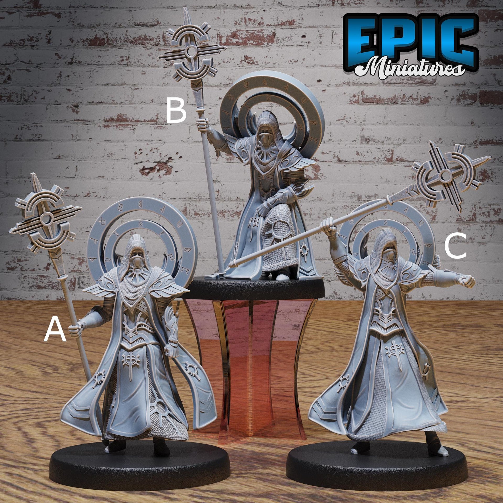 White Priest - Epic Miniatures | Faith Defender | 28mm | 32mm | Paladin | Cleric