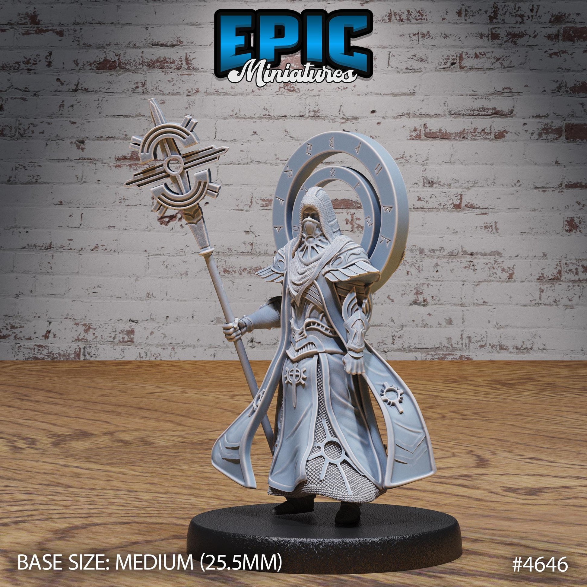 White Priest - Epic Miniatures | Faith Defender | 28mm | 32mm | Paladin | Cleric