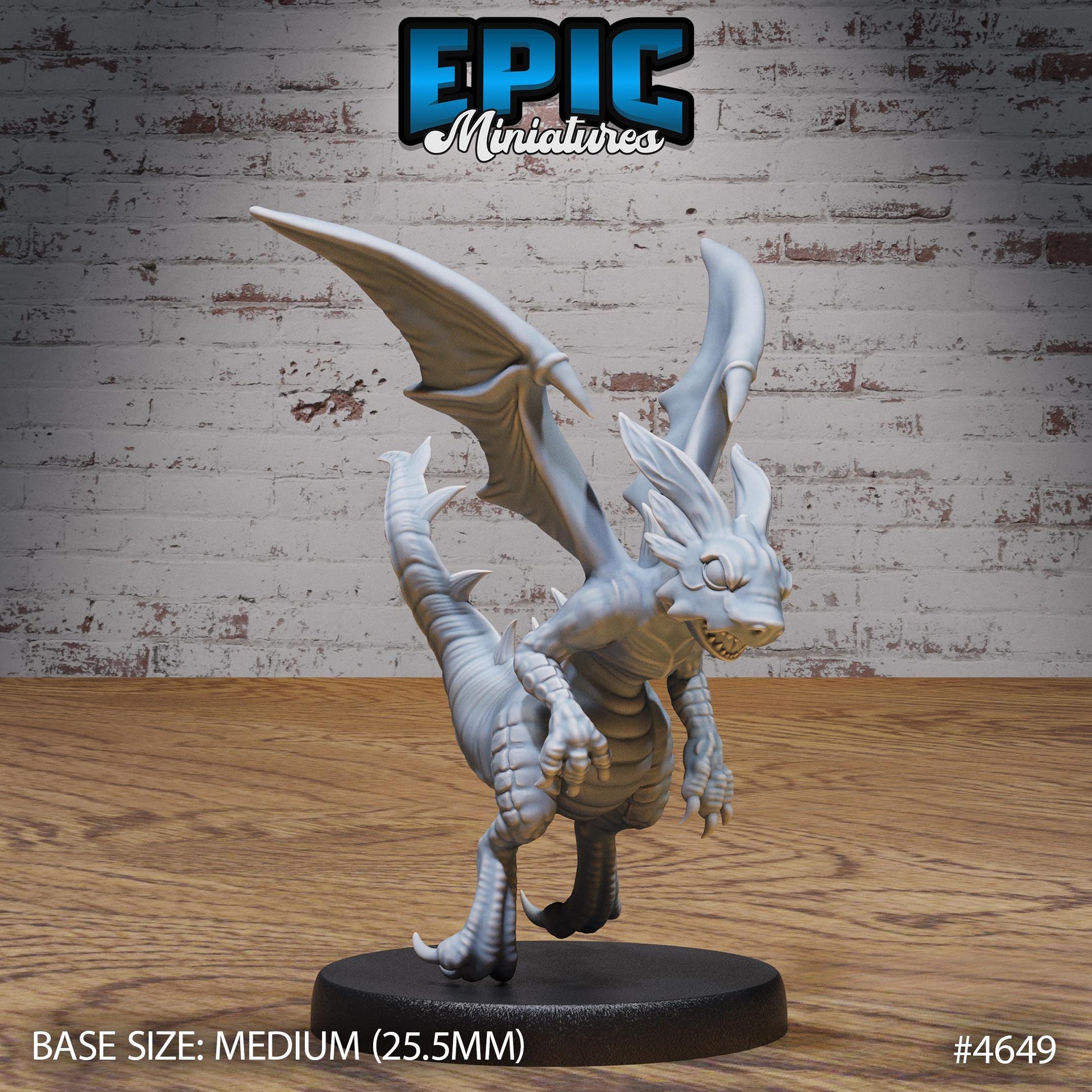 Light Dragon Wyrmling - Epic Miniatures | Faith Defender | 28mm | 32mm | Playing | Flying