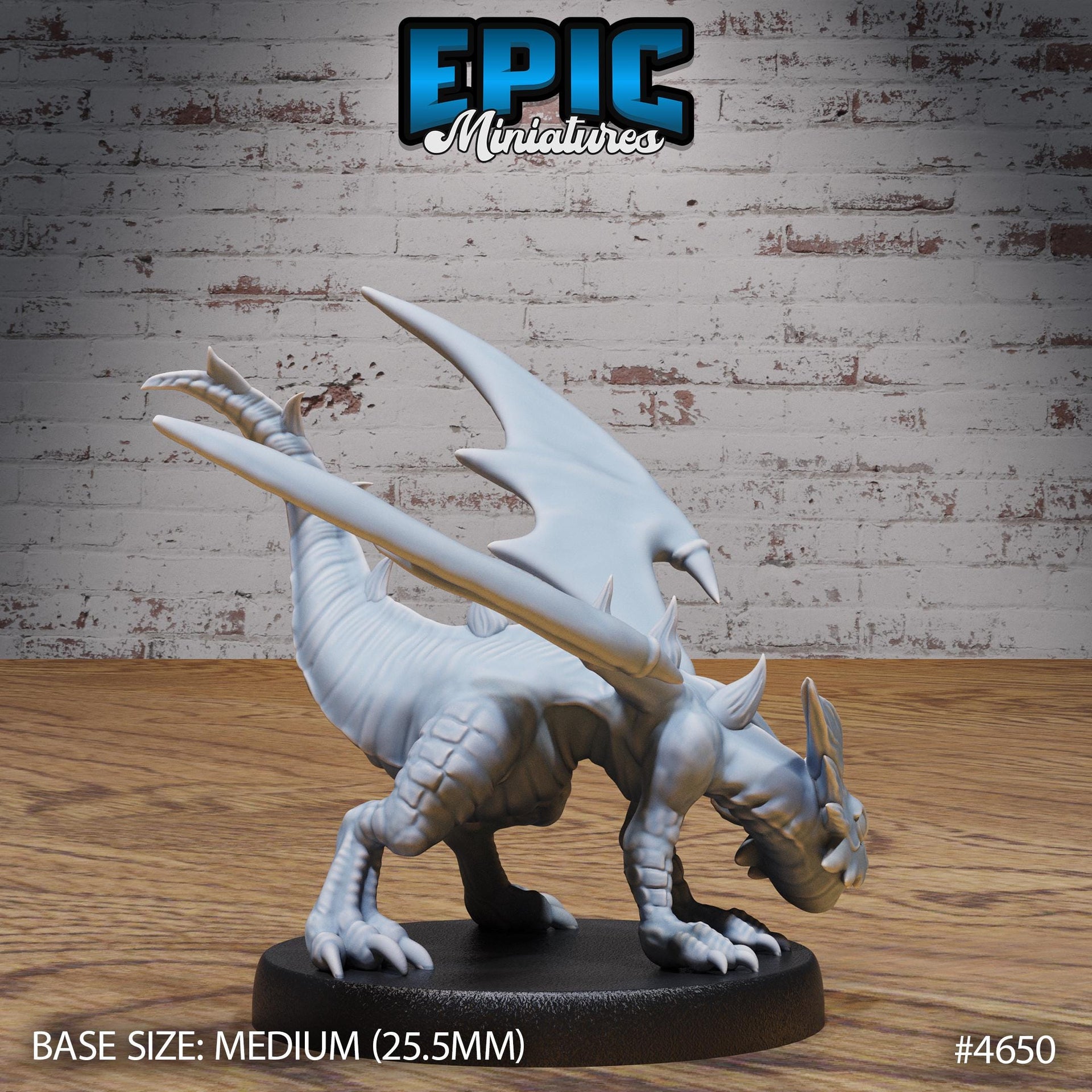 Light Dragon Wyrmling - Epic Miniatures | Faith Defender | 28mm | 32mm | Playing | Flying