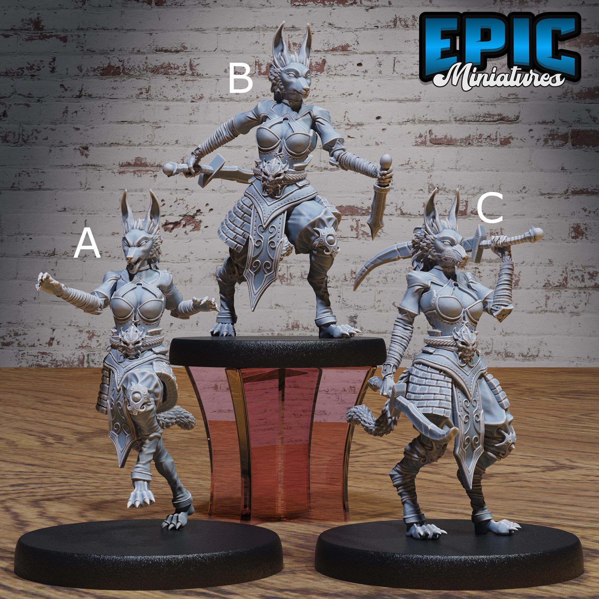 Jackalwere Female - Epic Miniatures | Beast Hunt | 28mm | 32mm | Egypt | Hyena | Jackalfolk