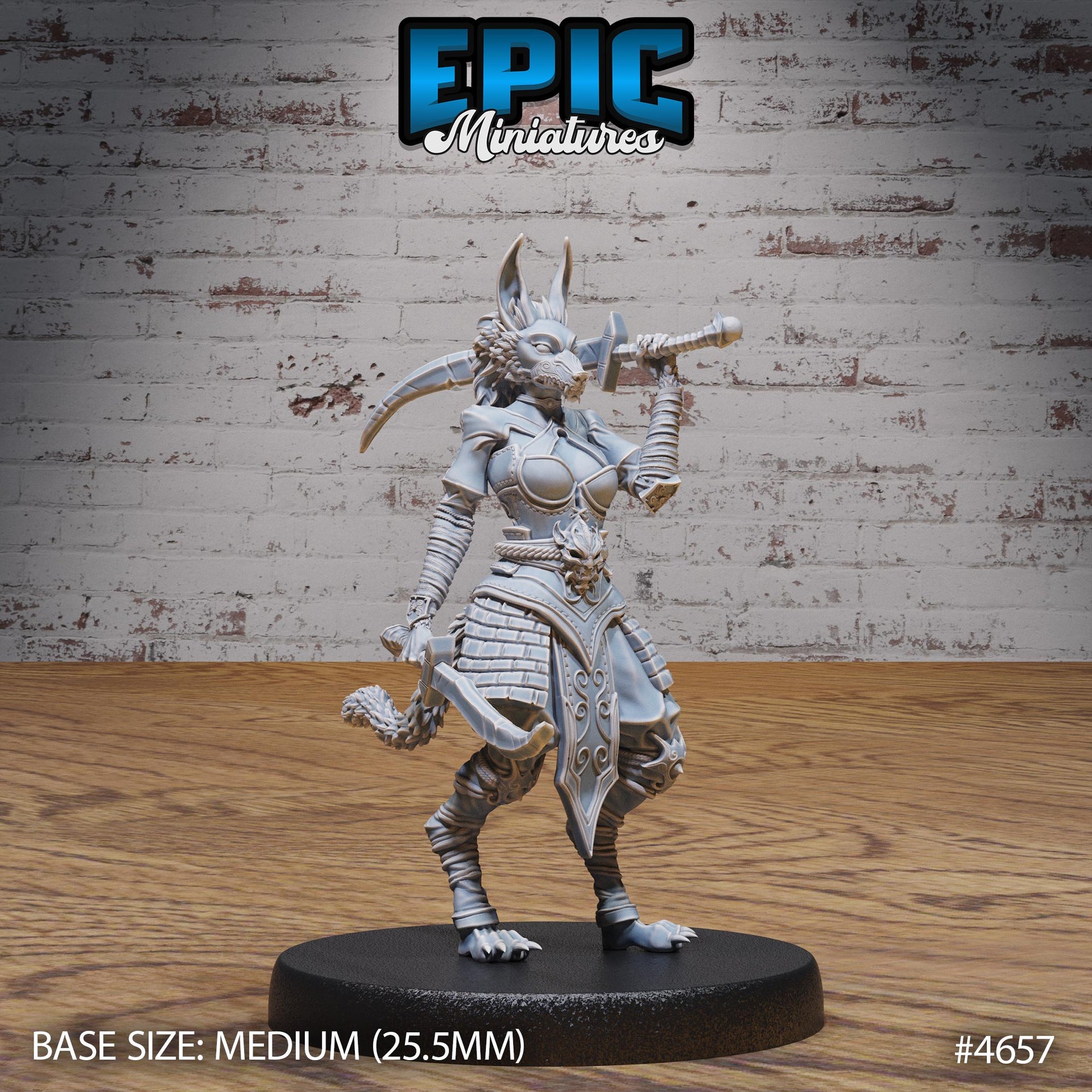 Jackalwere Female - Epic Miniatures | Beast Hunt | 28mm | 32mm | Egypt | Hyena | Jackalfolk