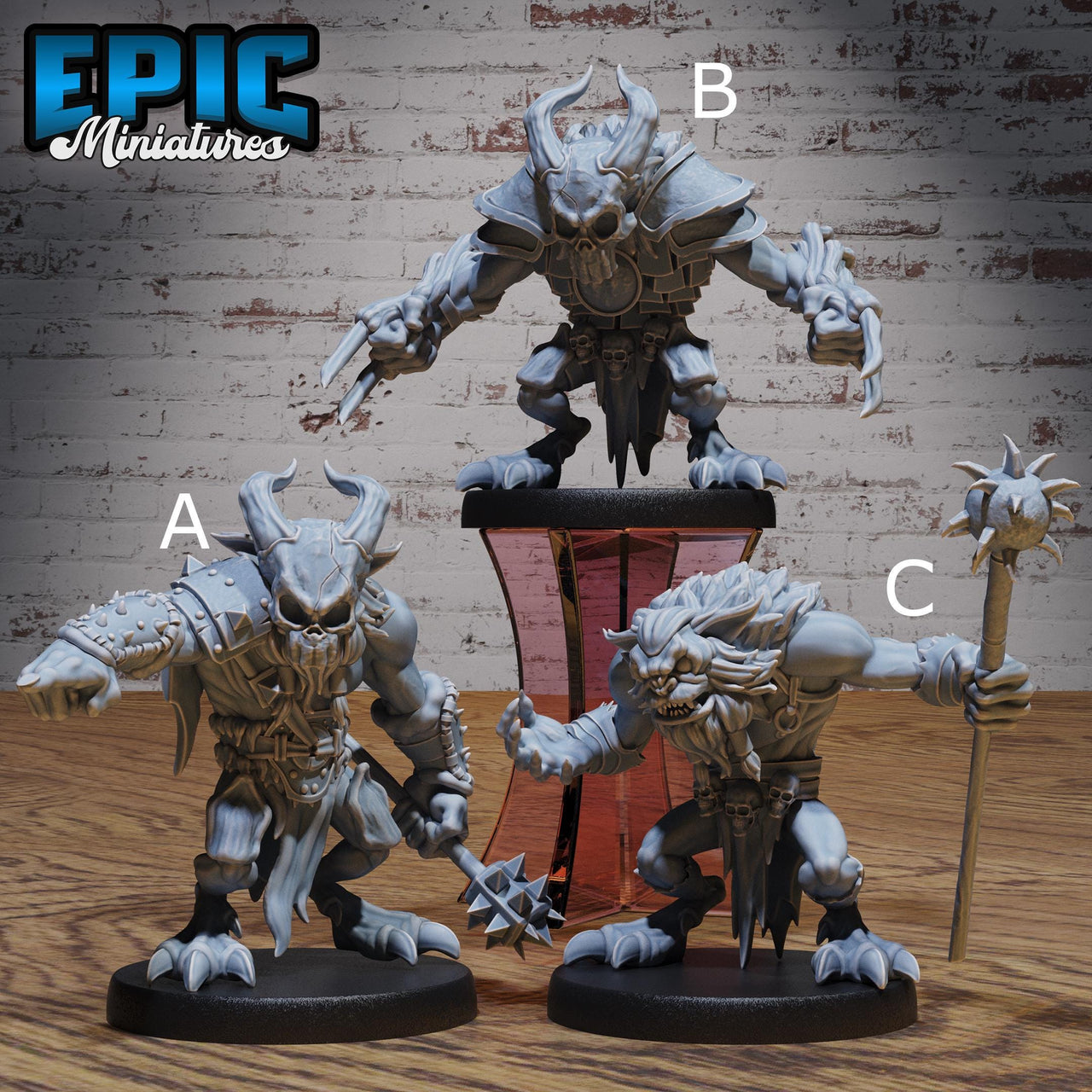 Skull Bear, bugbear Warrior - Epic Miniatures | Beast Hunt | 28mm | 32mm | Fighter | Barbarian