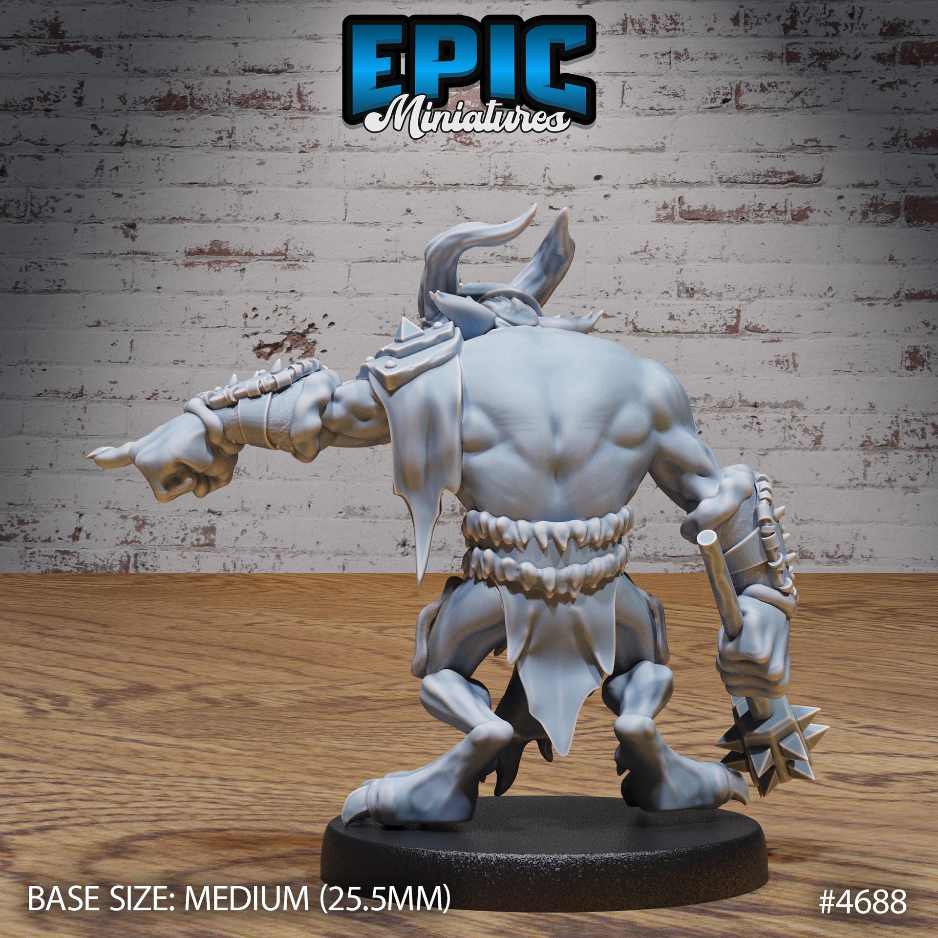 Skull Bear, bugbear Warrior - Epic Miniatures | Beast Hunt | 28mm | 32mm | Fighter | Barbarian