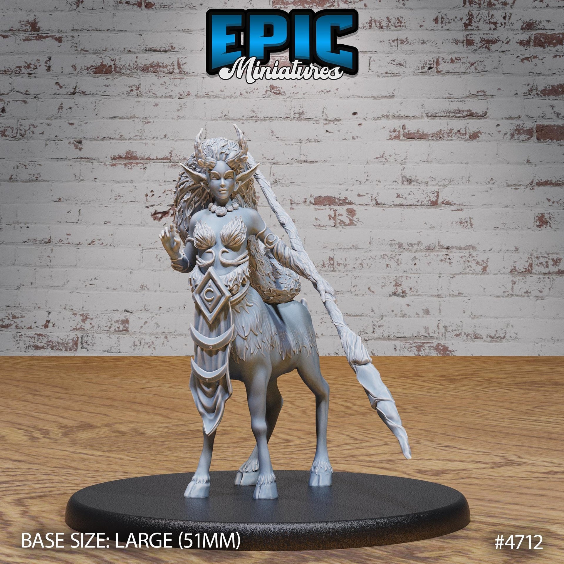 Faun Druid - Epic Miniatures | Old Fables | 28mm | 32mm | Deer Centaur | Night Elf