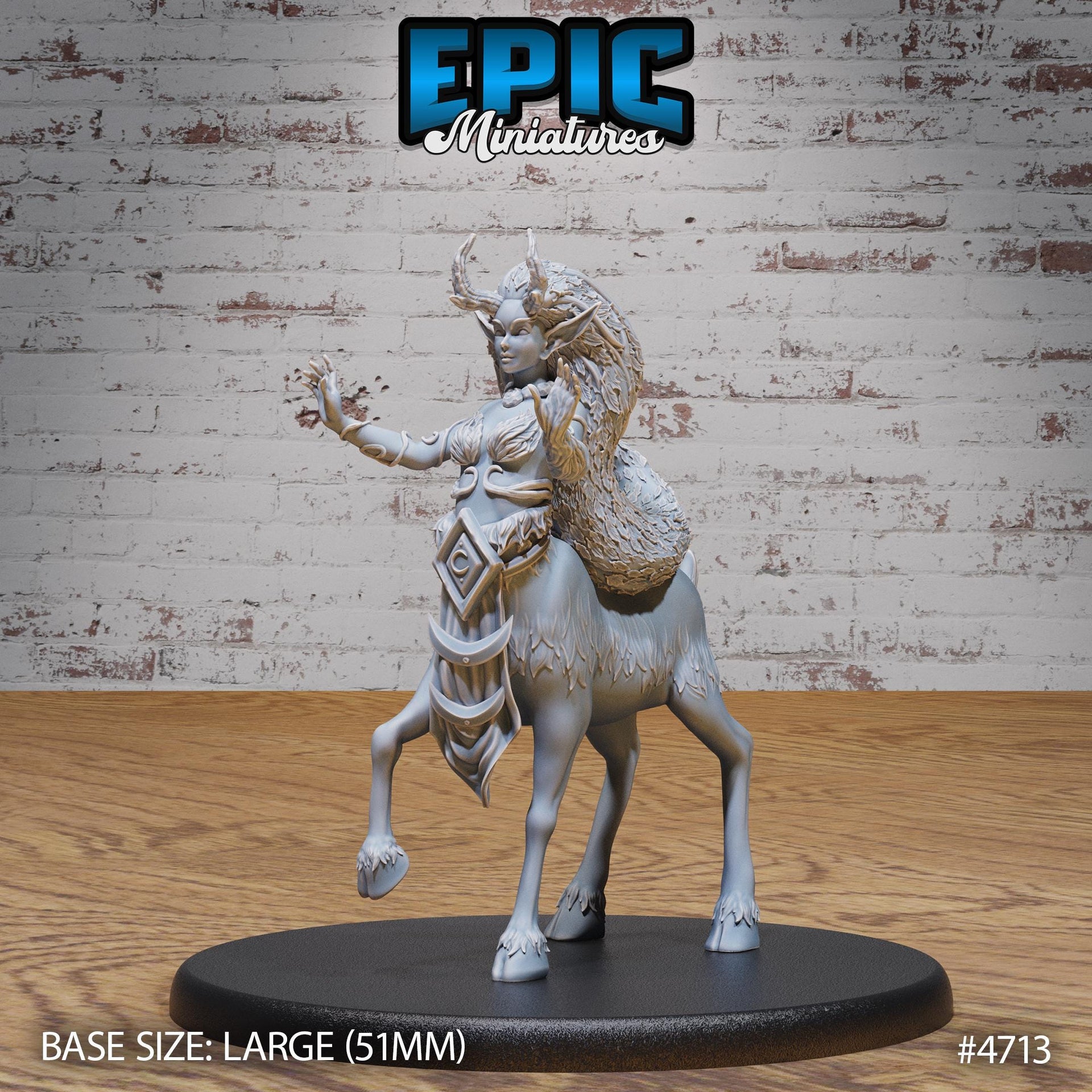 Faun Druid - Epic Miniatures | Old Fables | 28mm | 32mm | Deer Centaur | Night Elf