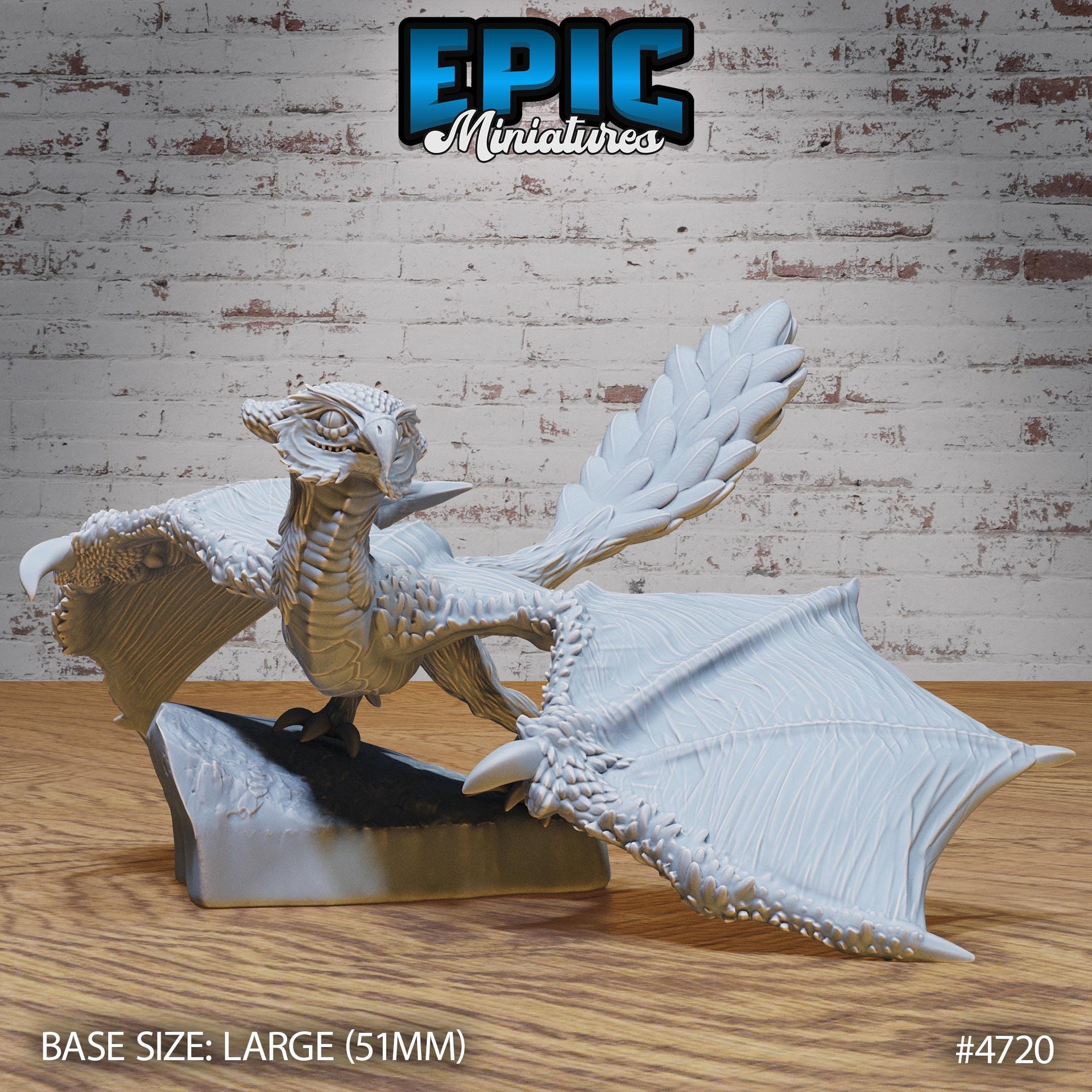 Owl Wyvern - Epic Miniatures | Old Fables | 28mm | 32mm | Drake | Dragon | Birb