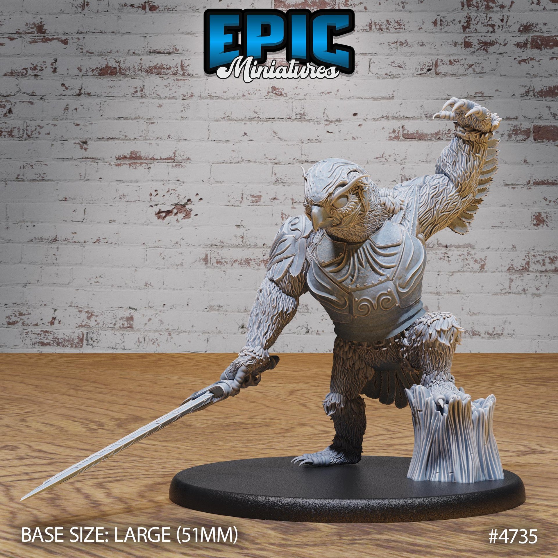 Fabled Owl Bear Knight - Epic Miniatures | Old Fables | 28mm | 32mm | Fighter | Champion