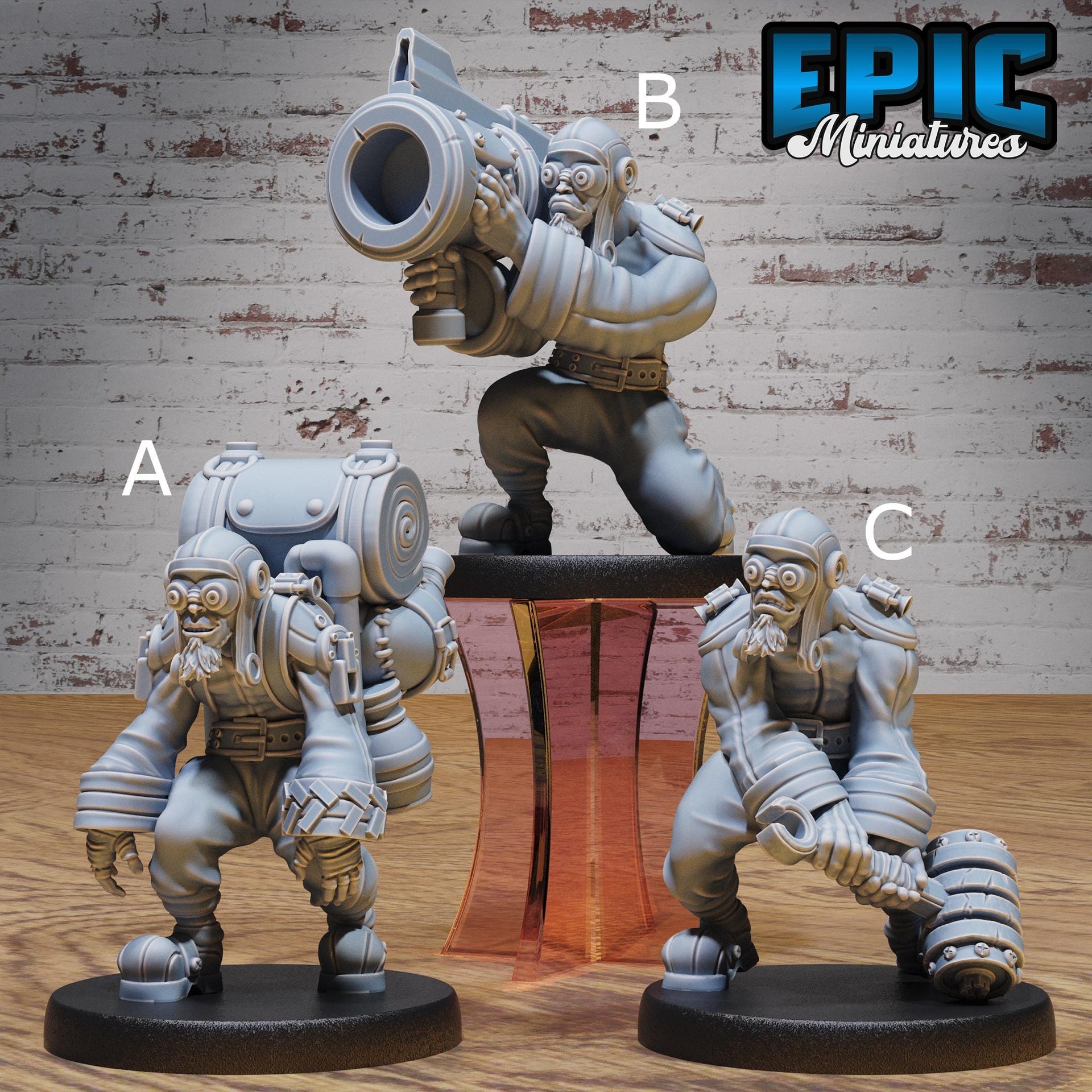 Airship Pilot - Epic Miniatures | Steam Society | 28mm | 32mm | Steam Punk | Rocket Launcher | Engineer | Mechanic