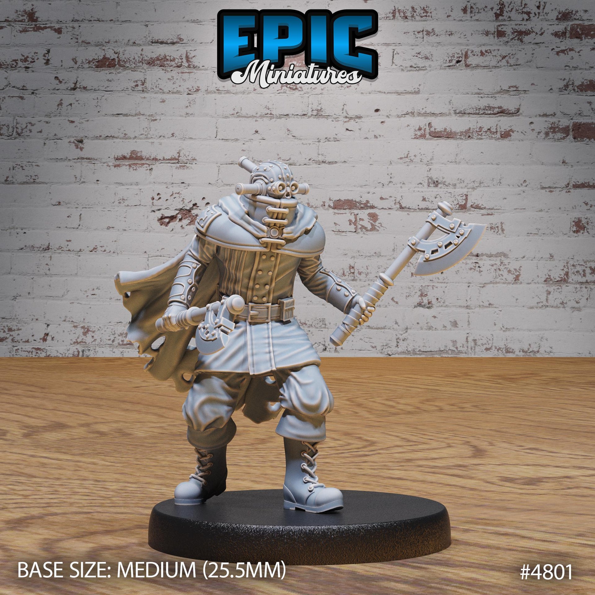 Iron Mind Warrior - Epic Miniatures | Steam Society | 28mm | 32mm | Steam Punk | Artificer | Mech | Cyborg