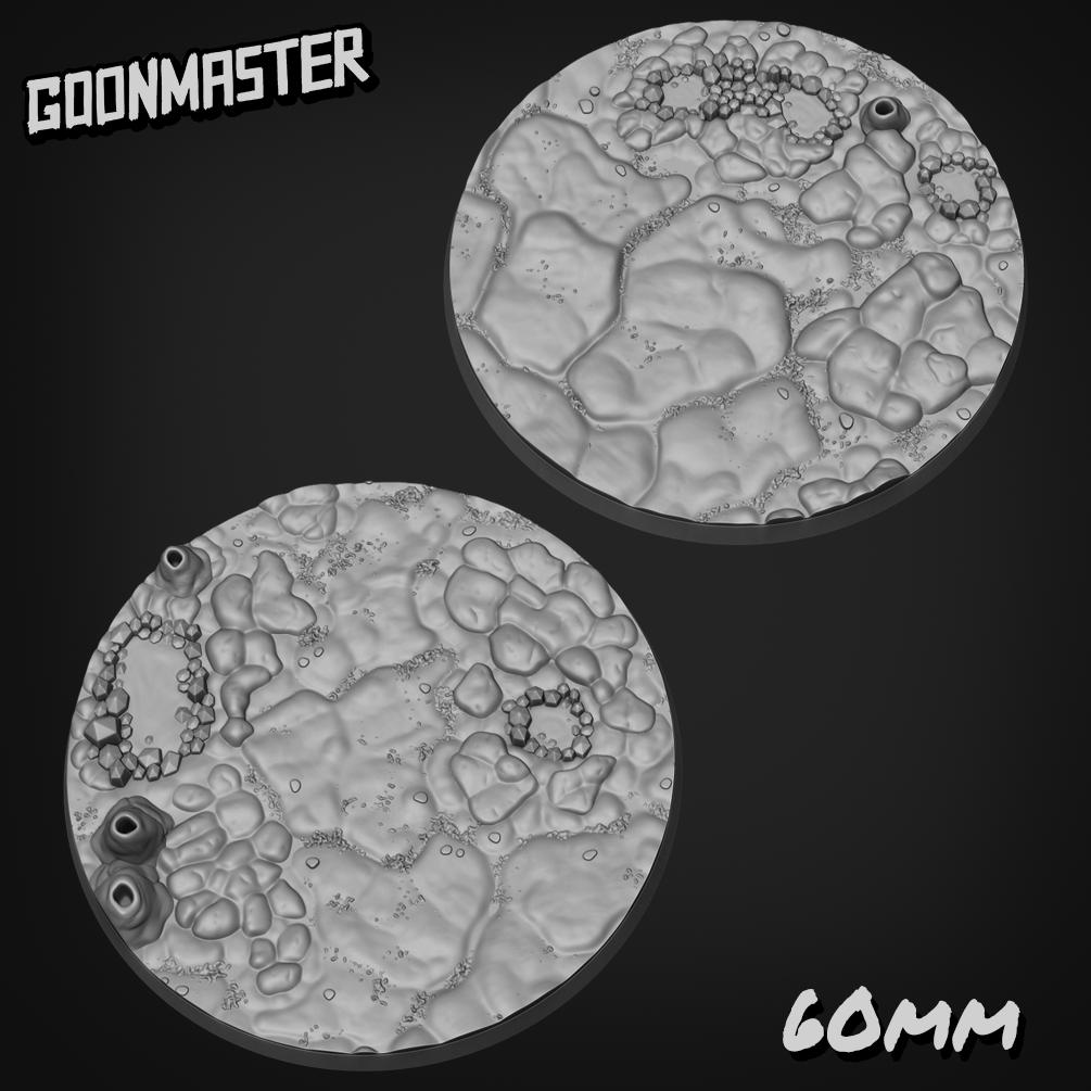 Crystal Cave Bases - Goonmaster | 25mm, 32mm, 40mm, 60, 75mm, and more for roleplaying and wargaming! Ready for Magnetizing!