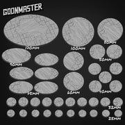 Cracked Stone Floor Bases - Goonmaster | 25mm, 32mm, 40mm, 60, 75mm, and more for roleplaying and wargaming! Ready for Magnetizing!