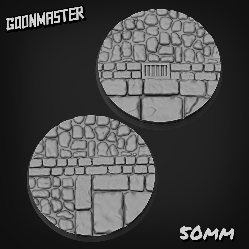 Cobble Stone Road Bases - Goonmaster | 25mm, 32mm, 40mm, 60, 75mm, and more for roleplaying and wargaming! Ready for Magnetizing!