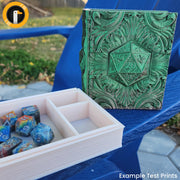 Fighter Book Dice Box - Fates End | Hold all your Dice, Minis, Cards, and More!