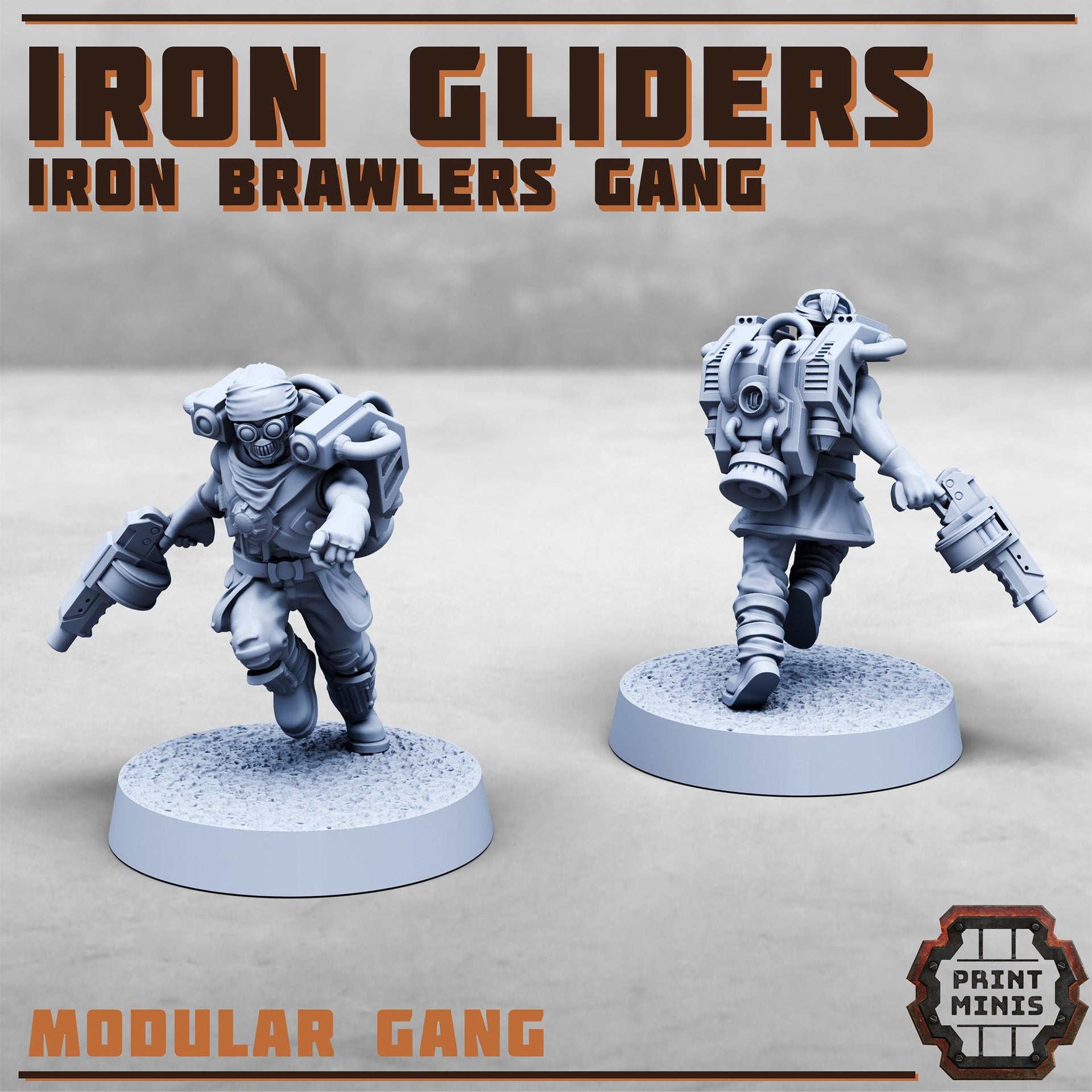 Iron Gliders, Modular Jetpack gang - Print Minis