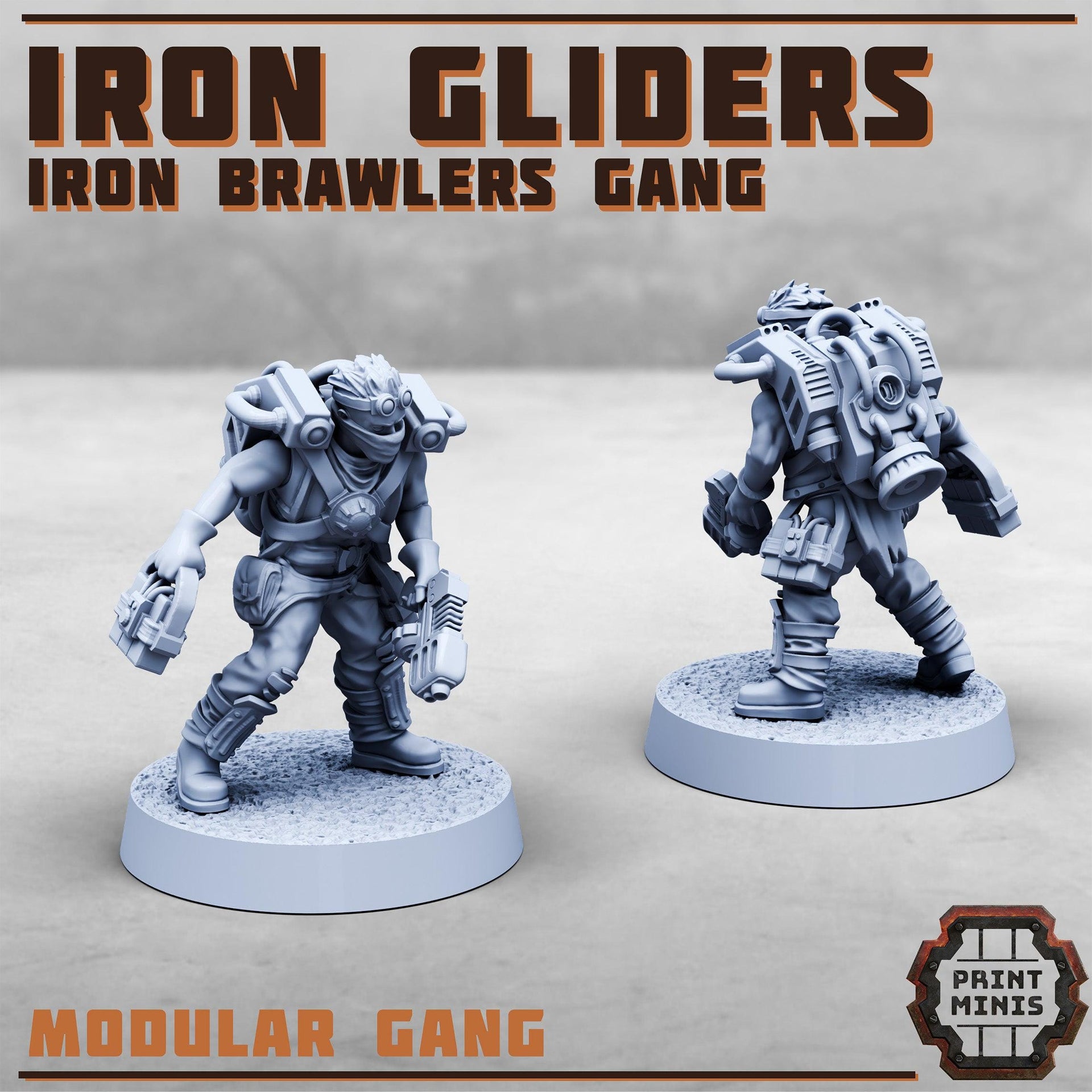 Iron Gliders, Modular Jetpack gang - Print Minis