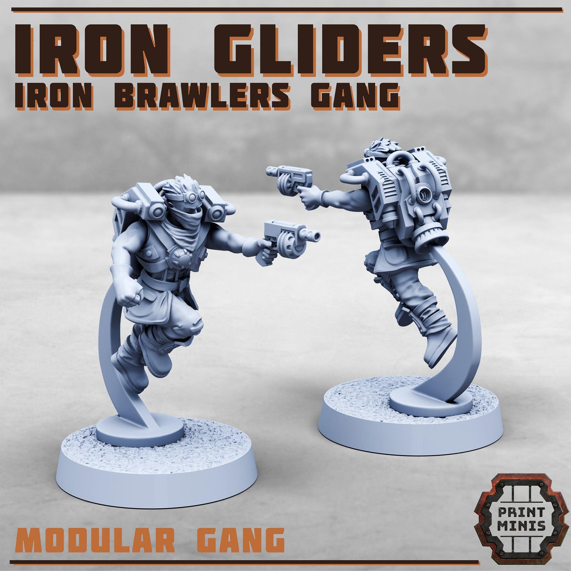 Iron Gliders, Modular Jetpack gang - Print Minis