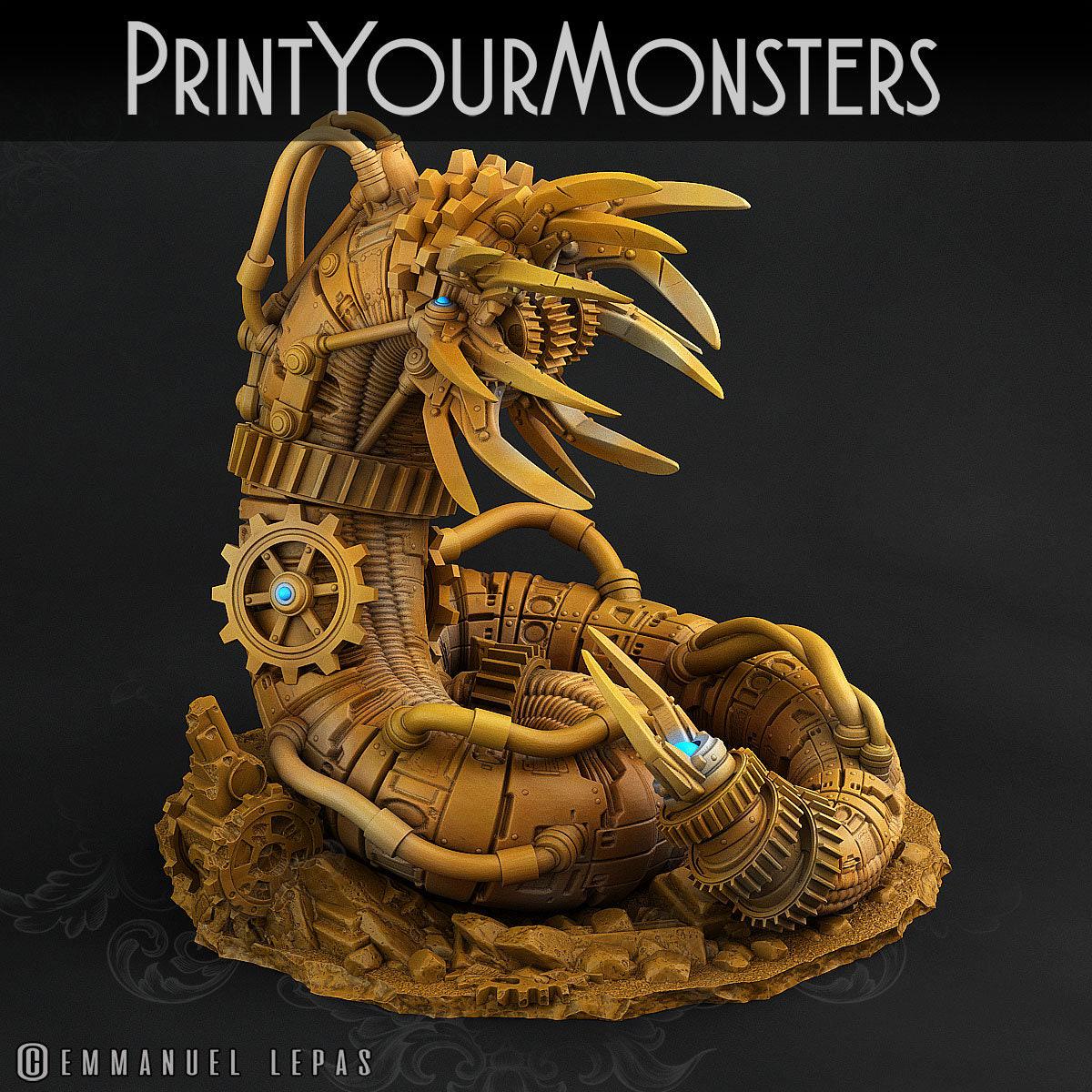 Mechanic Worm - Print Your Monsters