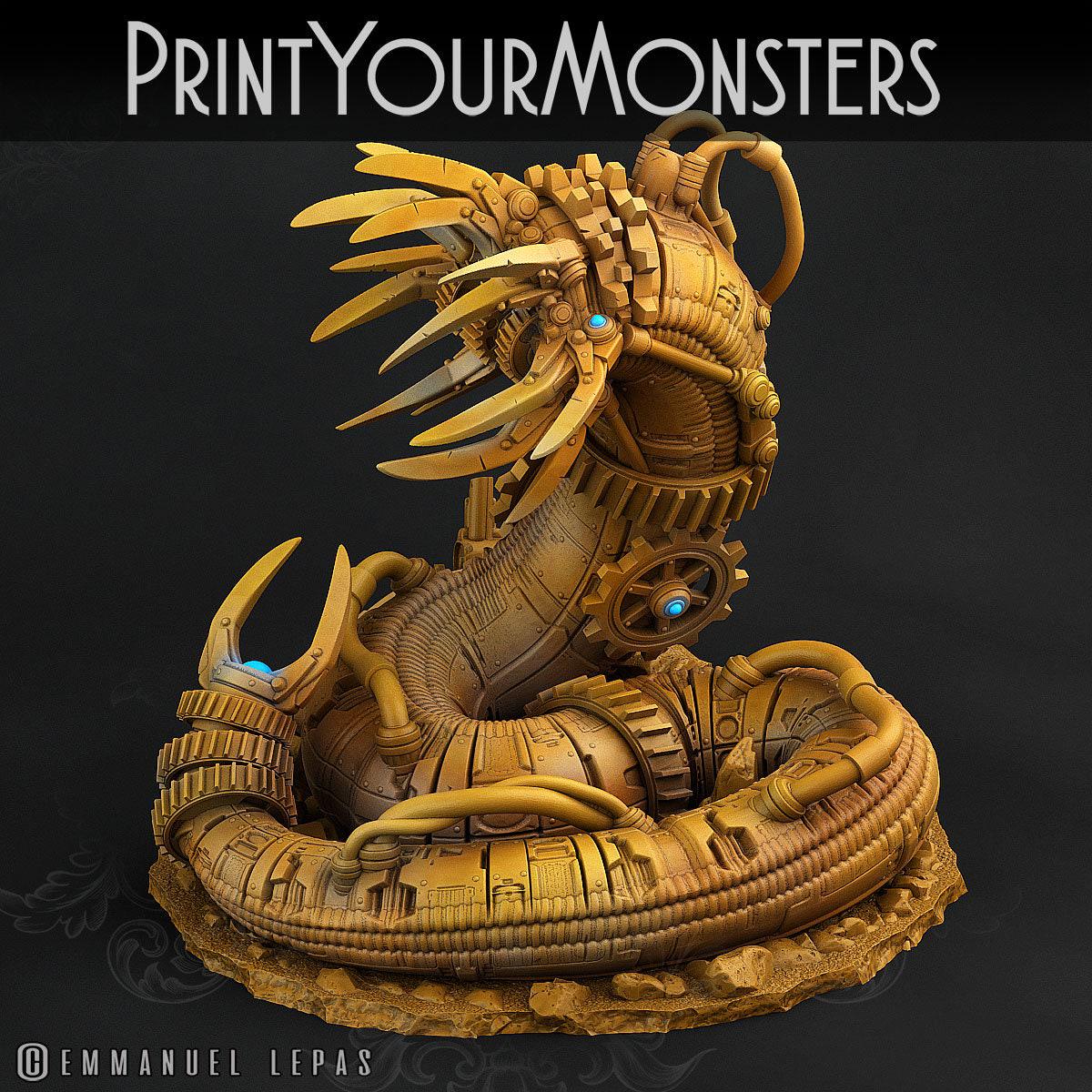 Mechanic Worm - Print Your Monsters