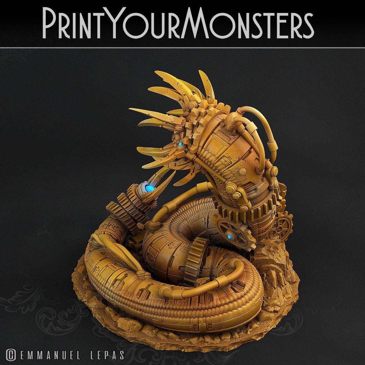 Mechanic Worm - Print Your Monsters