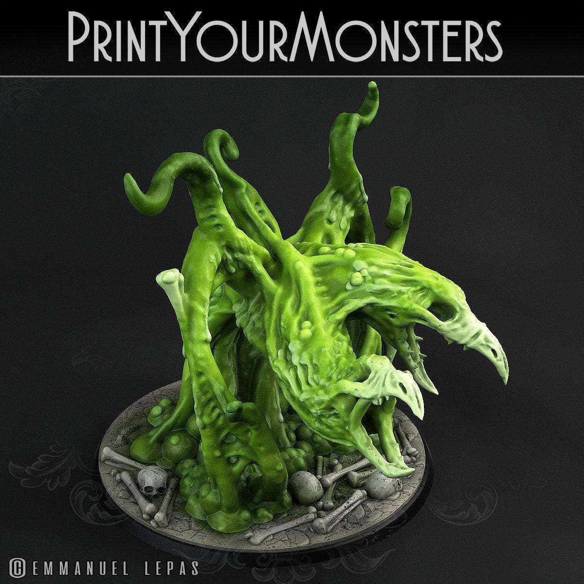 Sentient Vulture Ooze Monster - Print Your Monsters