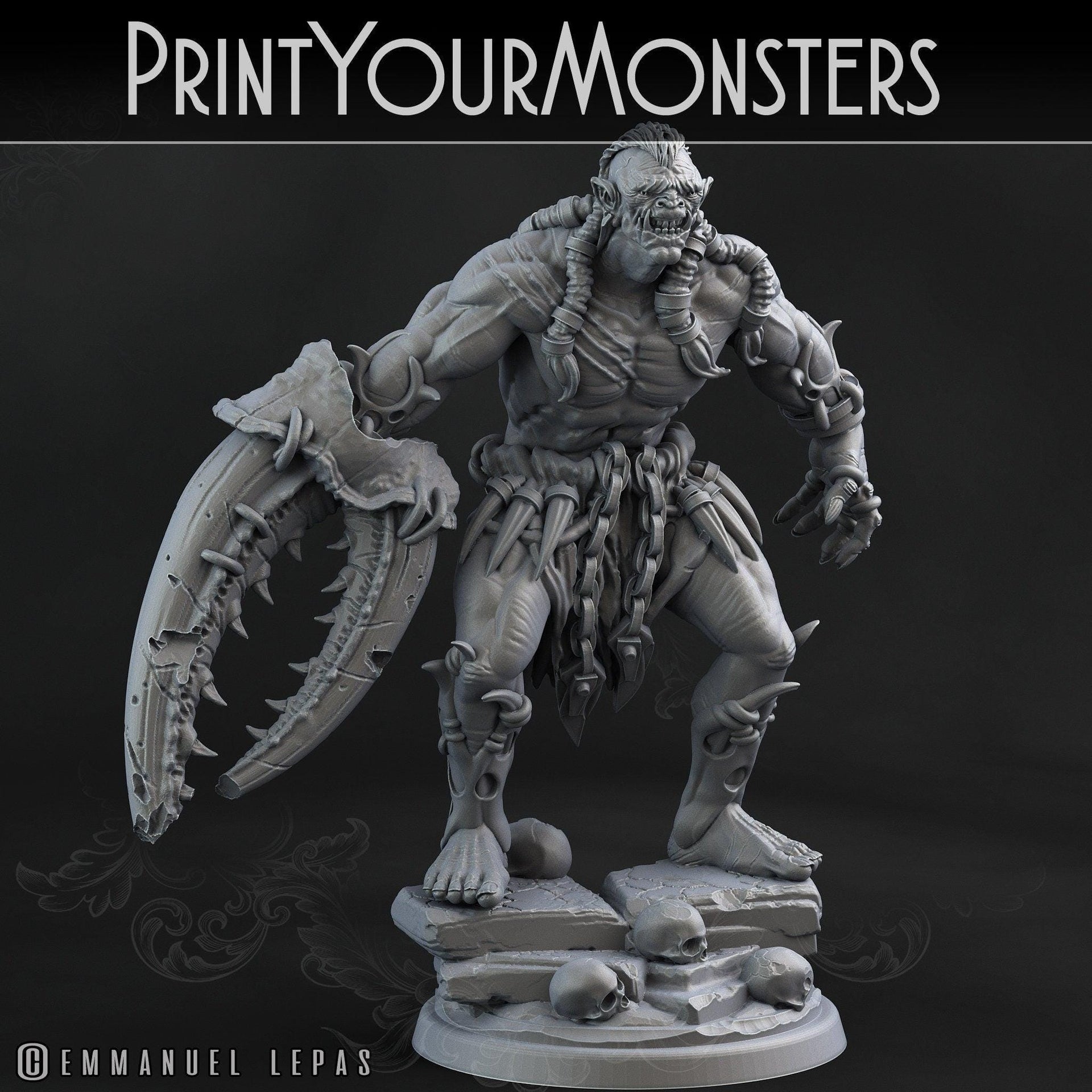 Orc Pit Fighter - Print Your Monsters