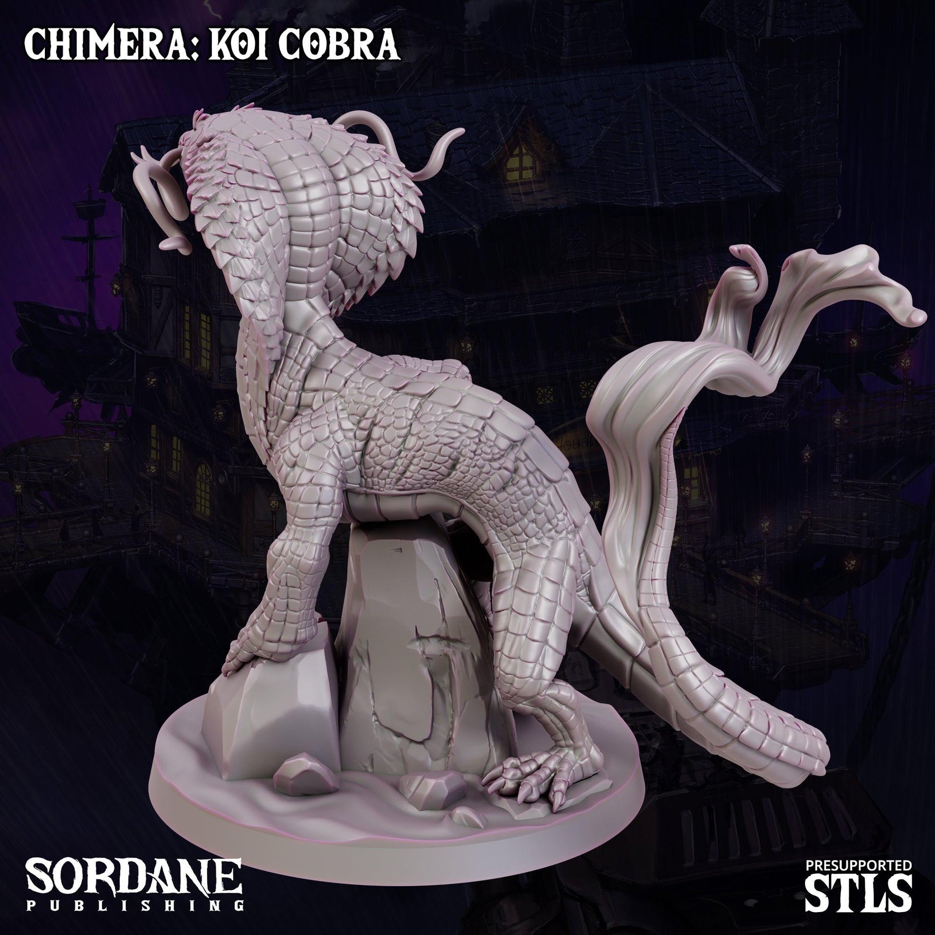 Chimera Koi Cobra. Snake Dragon - Sordane Publishing | 28mm and 32mm | Wargaming | DnD | Tabletop Roleplaying