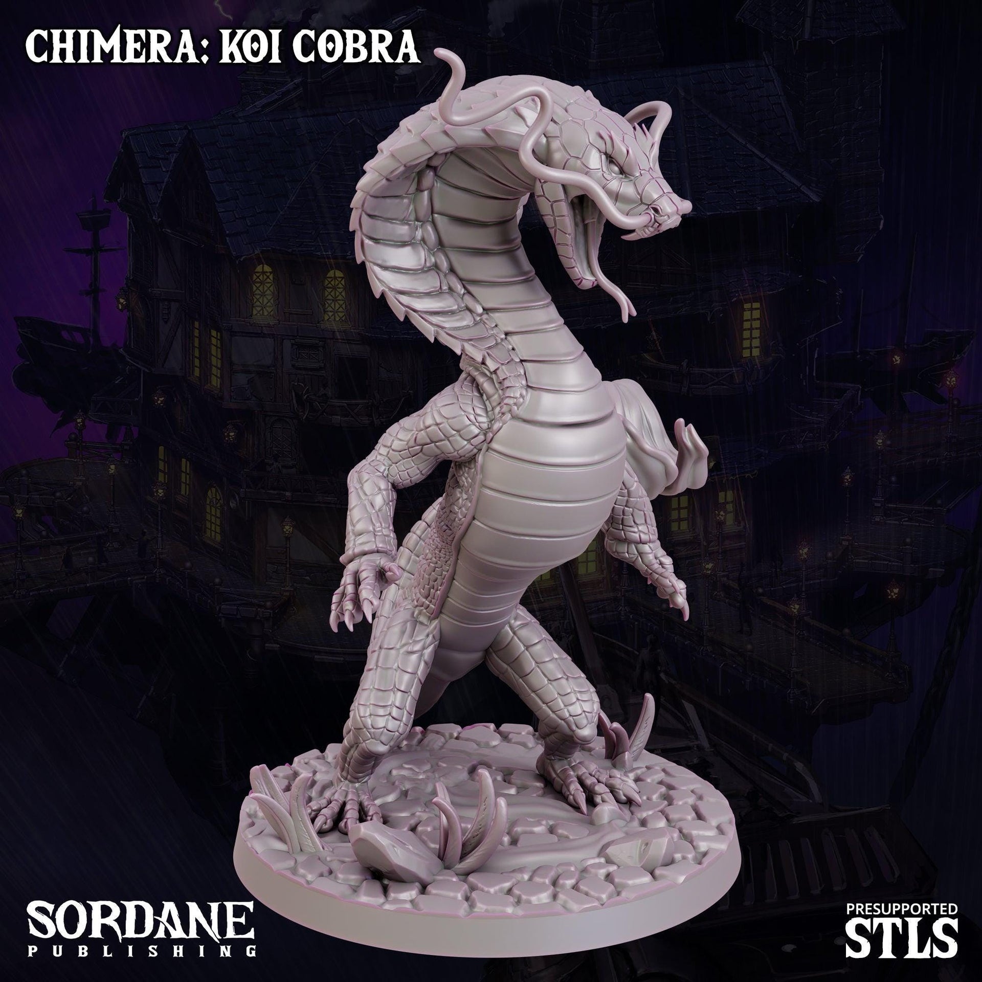 Chimera Koi Cobra. Snake Dragon - Sordane Publishing | 28mm and 32mm | Wargaming | DnD | Tabletop Roleplaying