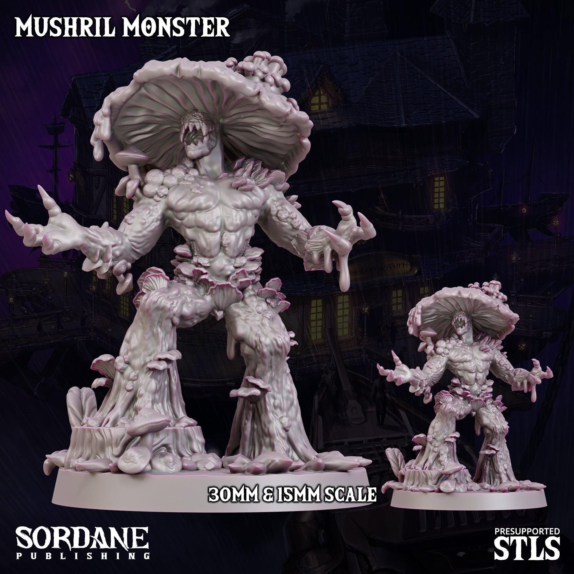 Mushril Monster. Mushroom Cave Abomination - Sordane Publishing | 28mm and 32mm | Wargaming | DnD | Tabletop Roleplaying