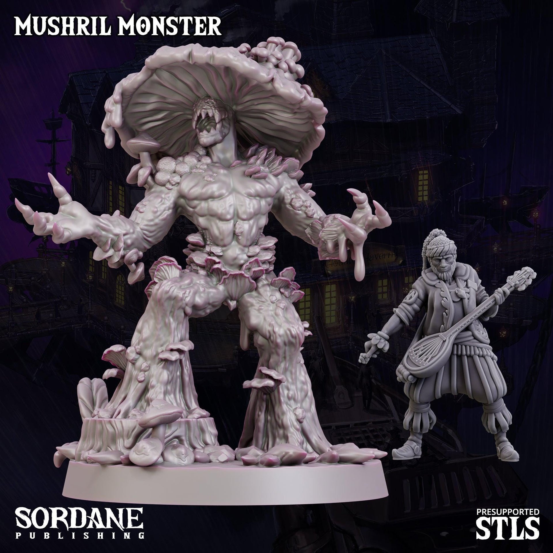 Mushril Monster. Mushroom Cave Abomination - Sordane Publishing | 28mm and 32mm | Wargaming | DnD | Tabletop Roleplaying