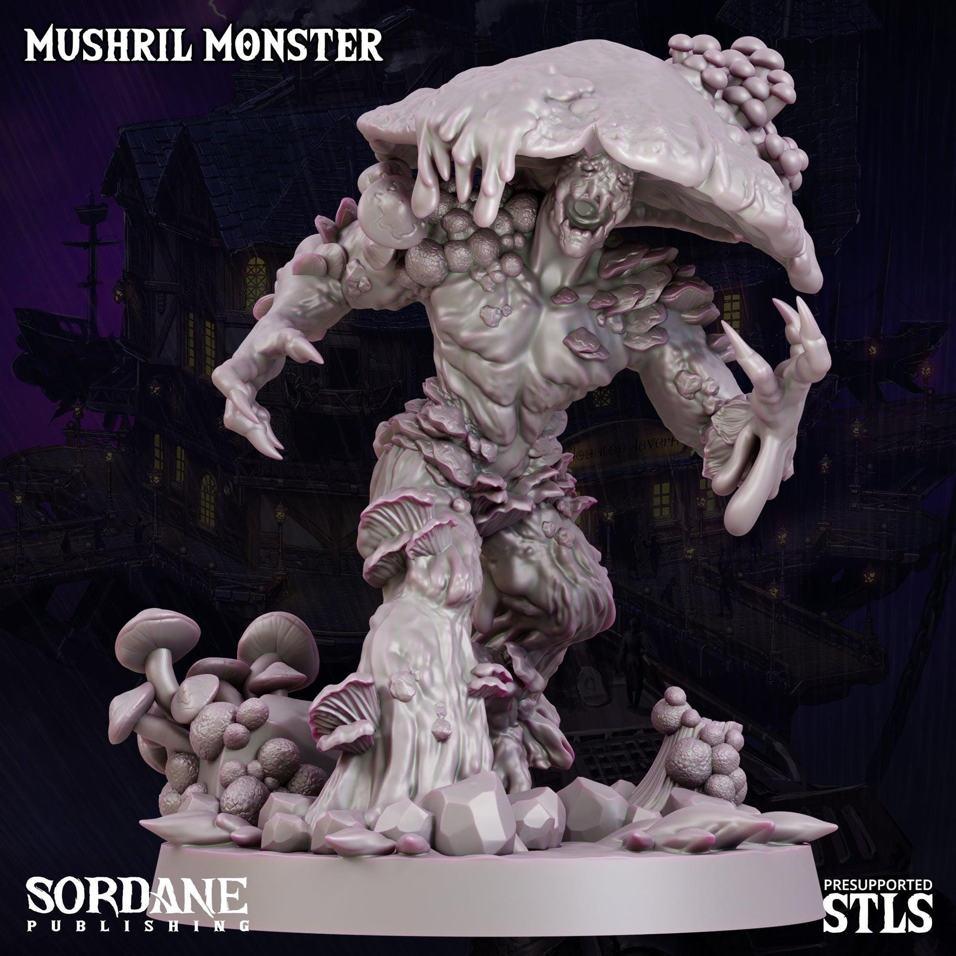 Mushril Monster. Mushroom Cave Abomination - Sordane Publishing | 28mm and 32mm | Wargaming | DnD | Tabletop Roleplaying