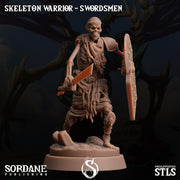 Skeleton Warrior Swordsman - Sordane Publishing | 28mm and 32mm | Wargaming | DnD | Tabletop Roleplaying