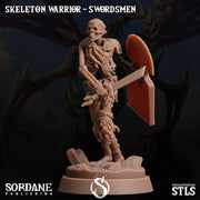 Skeleton Warrior Swordsman - Sordane Publishing | 28mm and 32mm | Wargaming | DnD | Tabletop Roleplaying