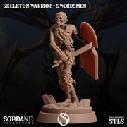 Skeleton Warrior Swordsman - Sordane Publishing | 28mm and 32mm | Wargaming | DnD | Tabletop Roleplaying