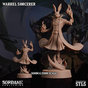 Warrel Sorcerer. Rabbitfolk Wizard - Sordane Publishing | 28mm and 32mm | Wargaming | DnD | Tabletop Roleplaying