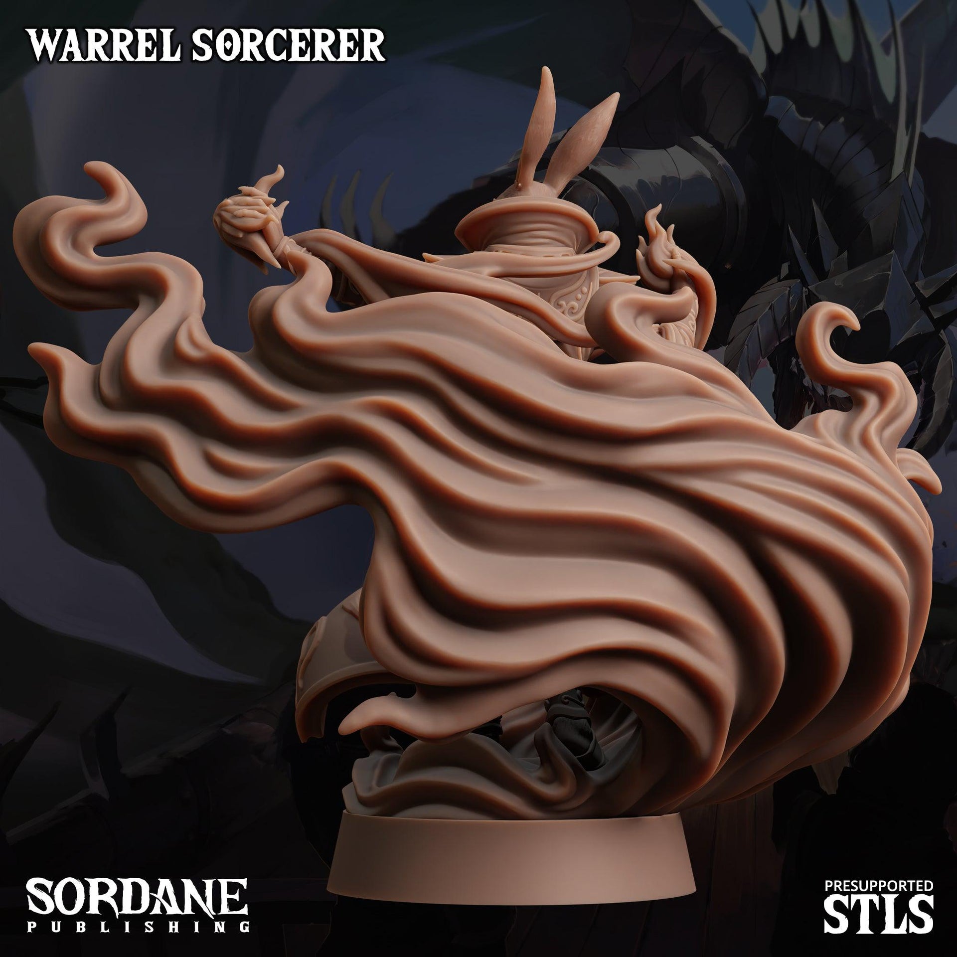 Warrel Sorcerer. Rabbitfolk Wizard - Sordane Publishing | 28mm and 32mm | Wargaming | DnD | Tabletop Roleplaying