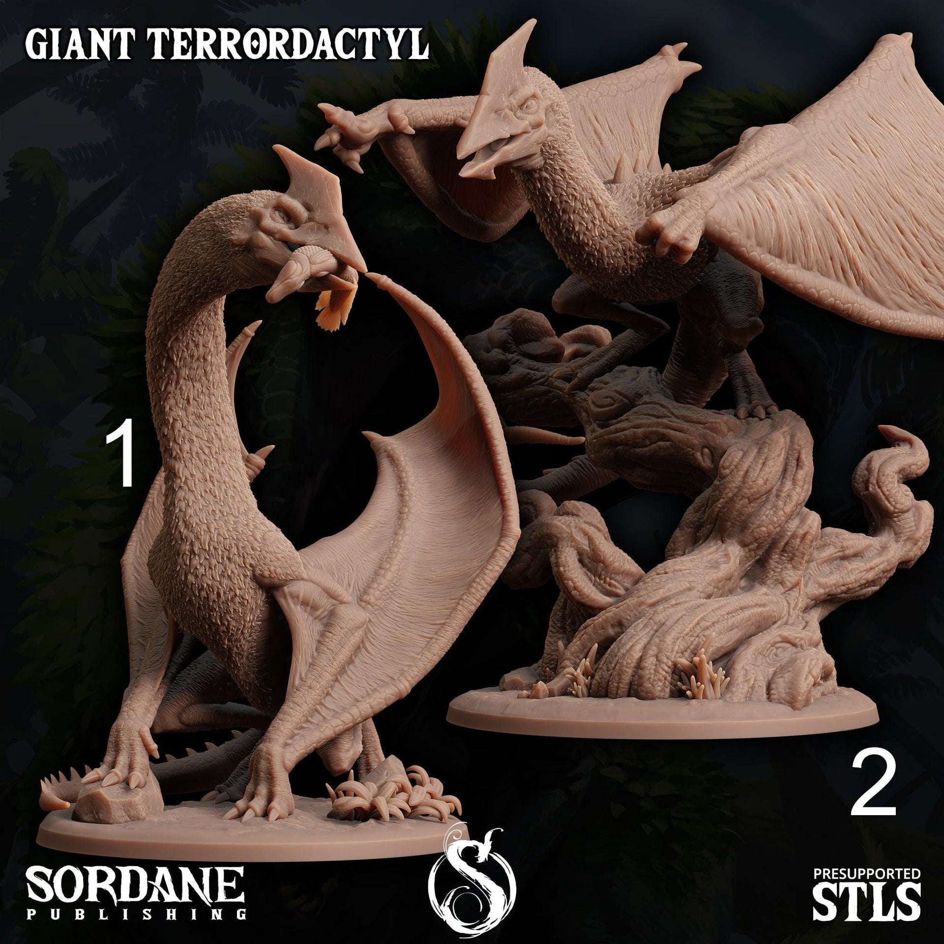 Giant Terrordactyl - Sordane Publishing | 28mm and 32mm | Wargaming | DnD | Tabletop Roleplaying