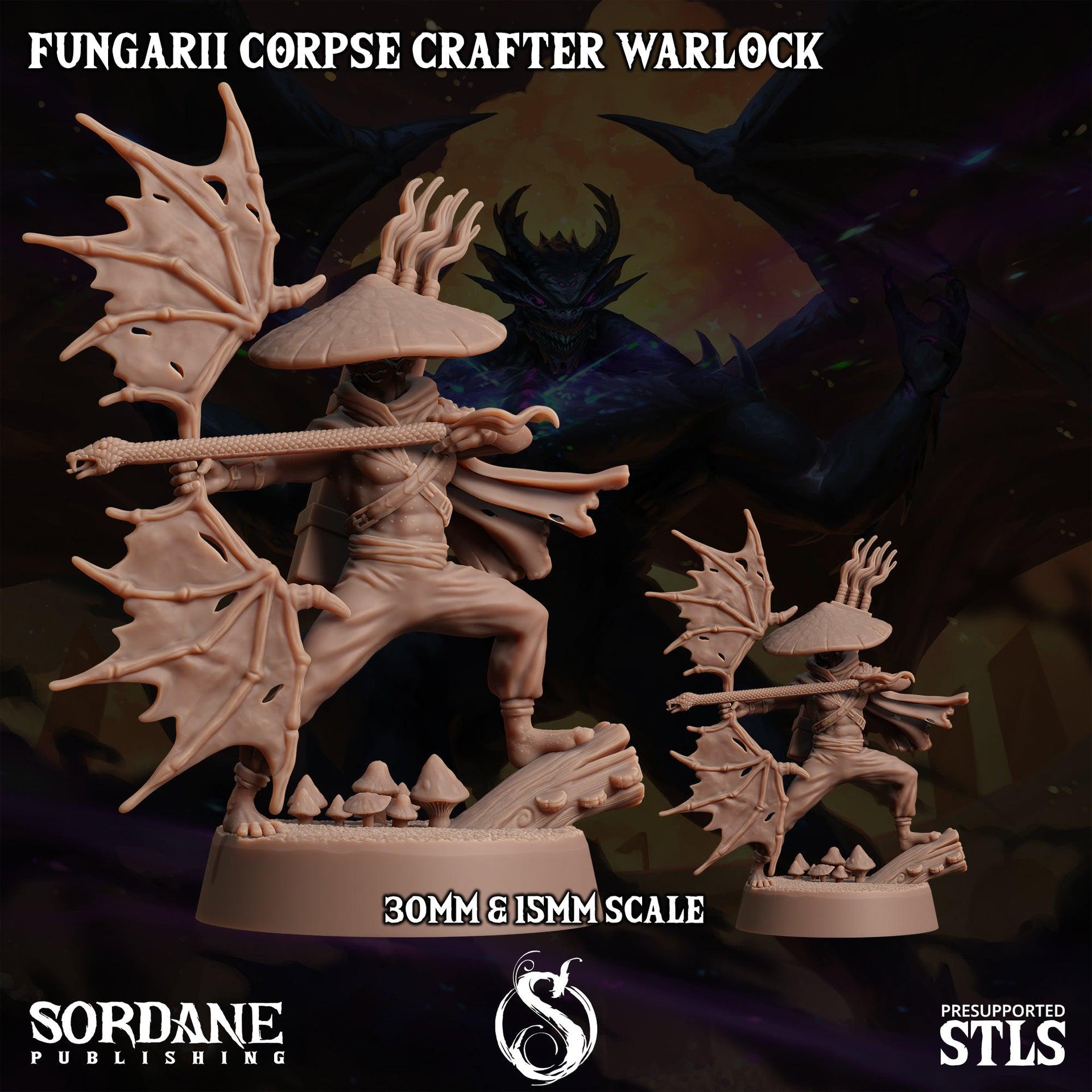 Fungarii Corpse Crafter Warlock - Sordane Publishing | 28mm and 32mm | Wargaming | DnD | Tabletop Roleplaying