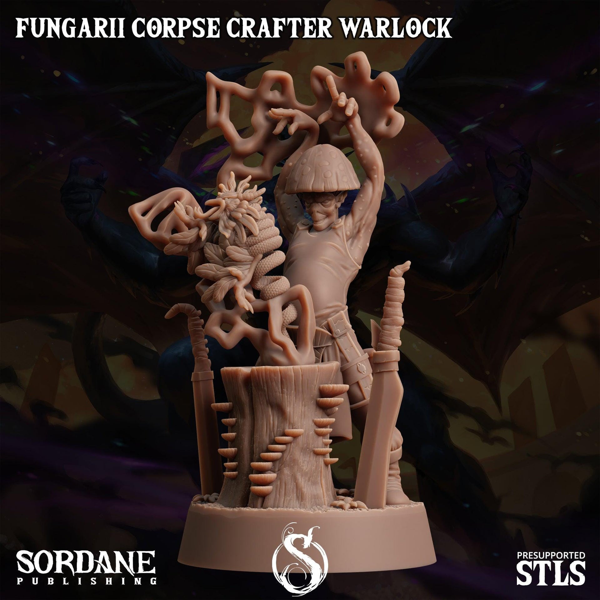 Fungarii Corpse Crafter Warlock - Sordane Publishing | 28mm and 32mm | Wargaming | DnD | Tabletop Roleplaying