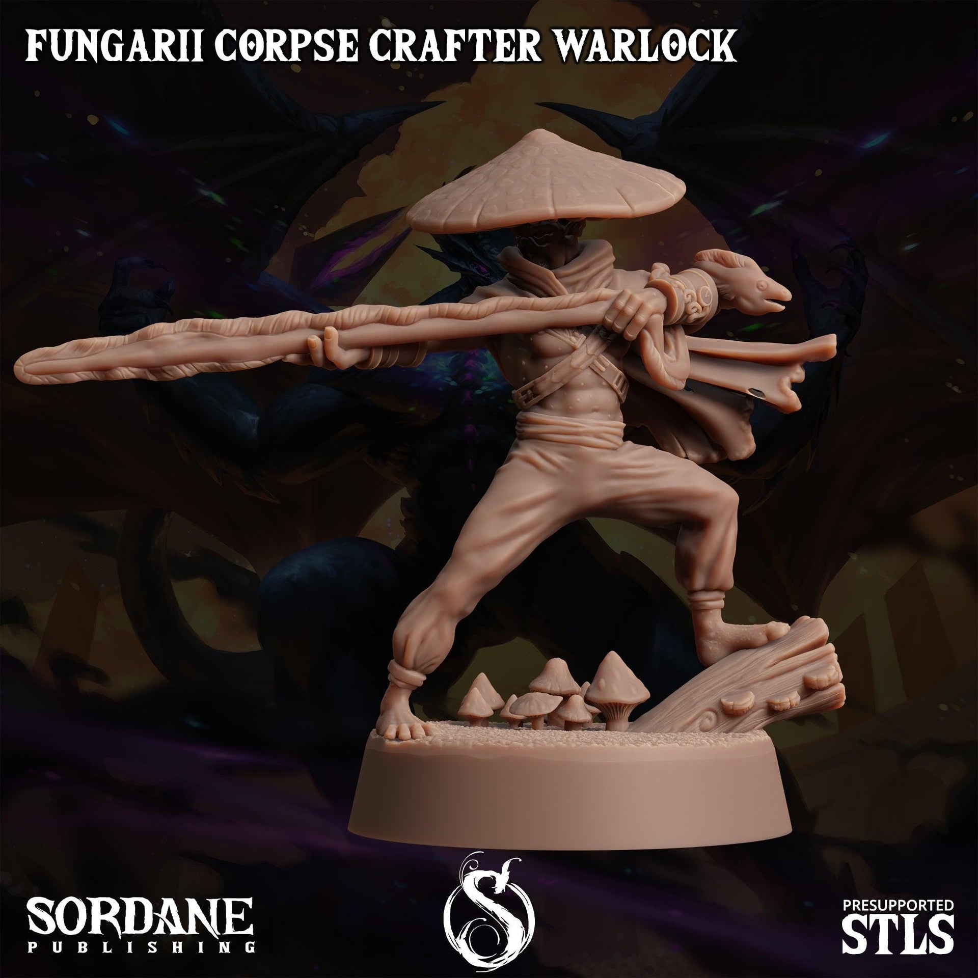 Fungarii Corpse Crafter Warlock - Sordane Publishing | 28mm and 32mm | Wargaming | DnD | Tabletop Roleplaying