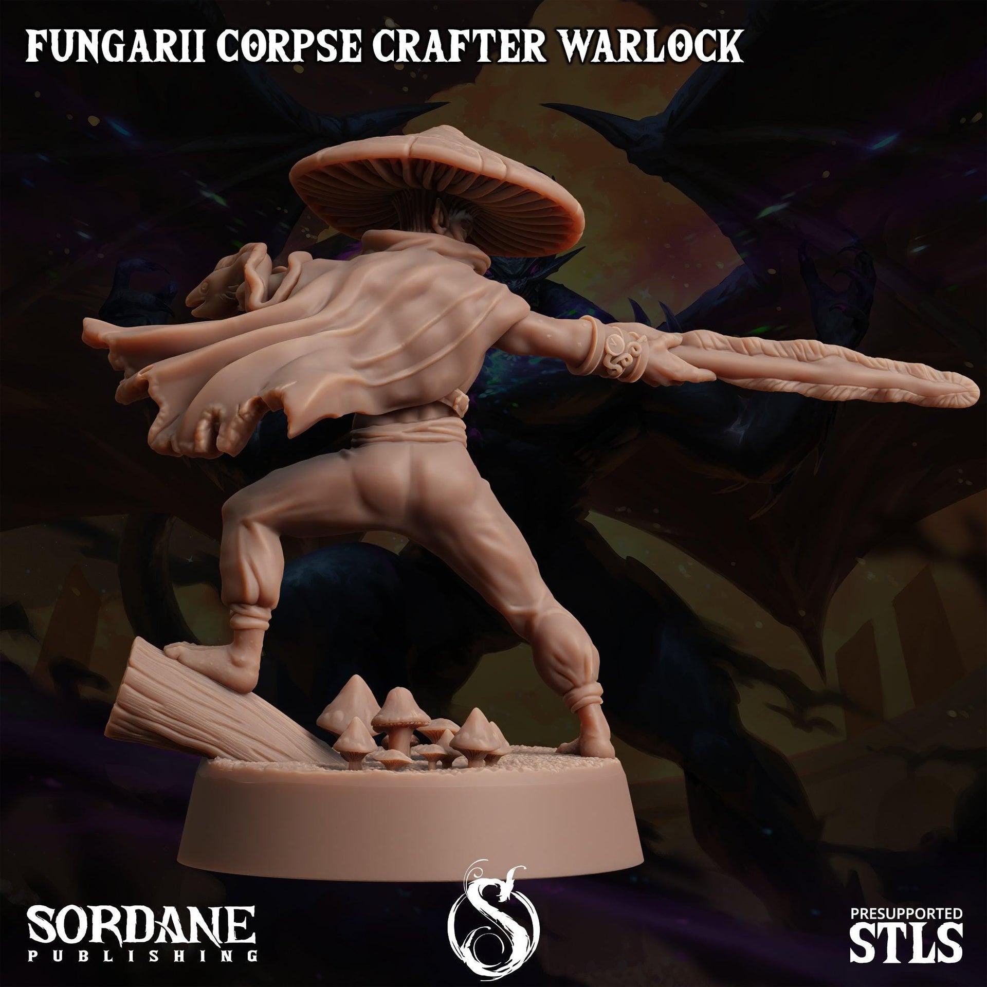 Fungarii Corpse Crafter Warlock - Sordane Publishing | 28mm and 32mm | Wargaming | DnD | Tabletop Roleplaying