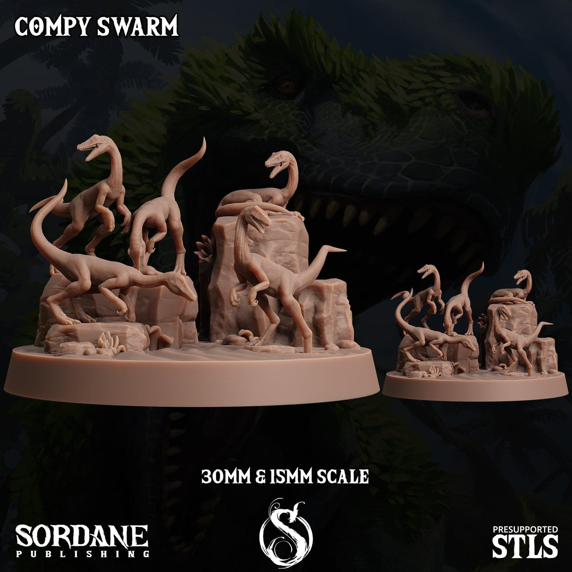 Compy Swarm. Raptor Pack - Sordane Publishing | 28mm and 32mm | Wargaming | DnD | Tabletop Roleplaying