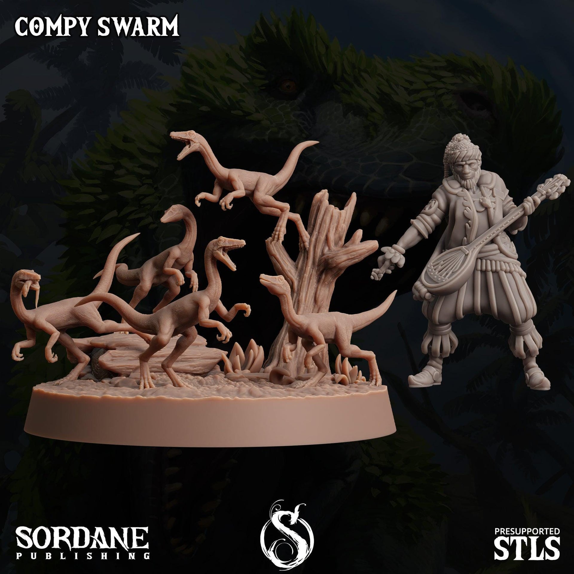 Compy Swarm. Raptor Pack - Sordane Publishing | 28mm and 32mm | Wargaming | DnD | Tabletop Roleplaying