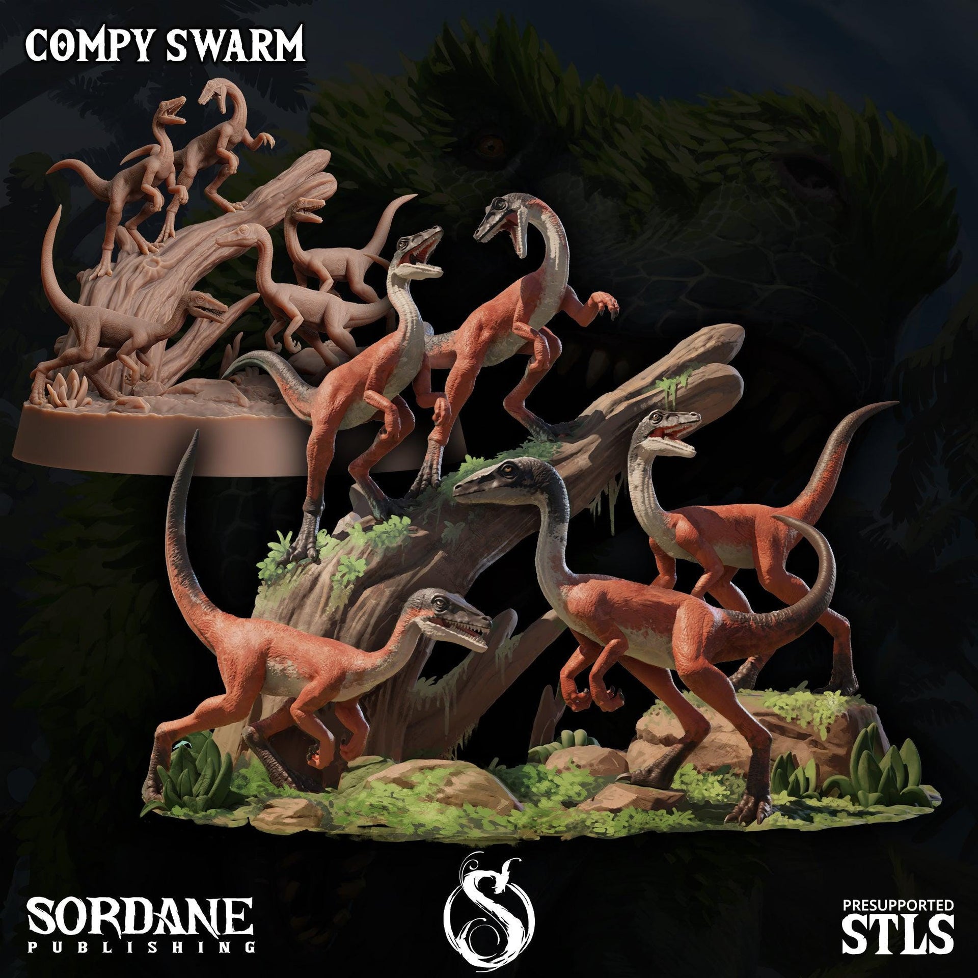 Compy Swarm. Raptor Pack - Sordane Publishing | 28mm and 32mm | Wargaming | DnD | Tabletop Roleplaying