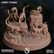 Compy Swarm. Raptor Pack - Sordane Publishing | 28mm and 32mm | Wargaming | DnD | Tabletop Roleplaying