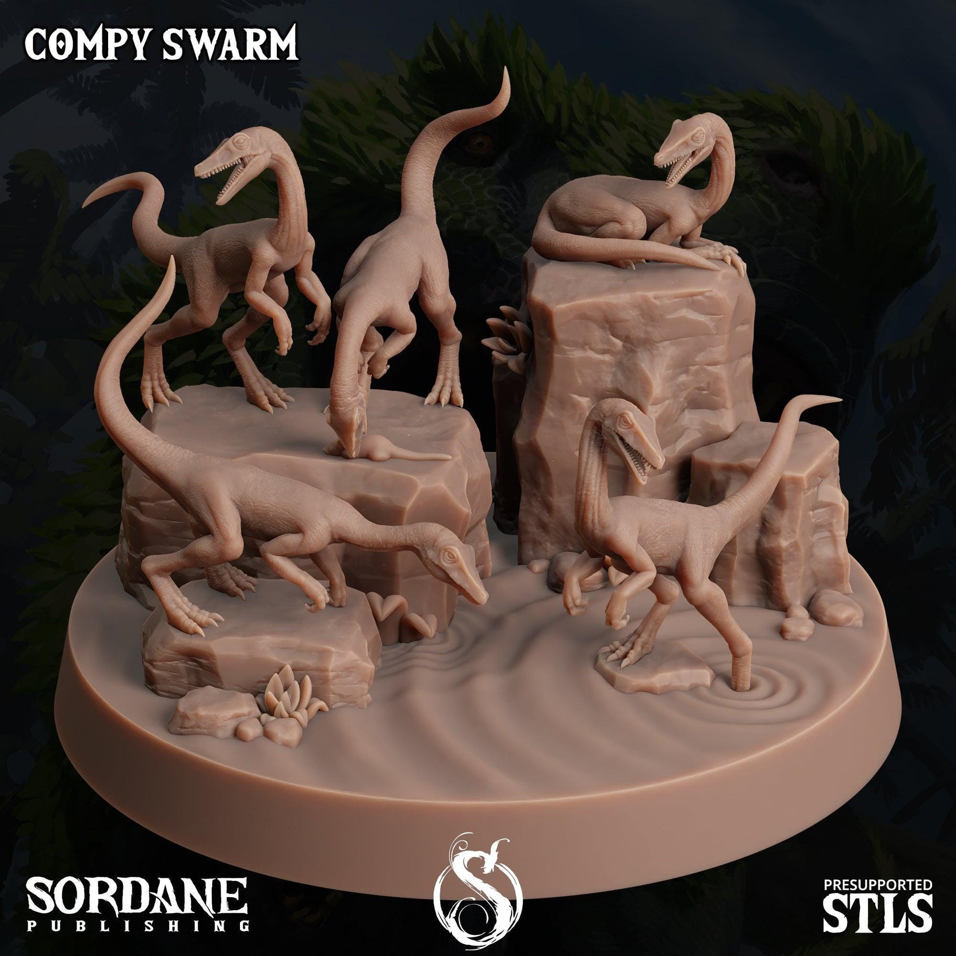 Compy Swarm. Raptor Pack - Sordane Publishing | 28mm and 32mm | Wargaming | DnD | Tabletop Roleplaying