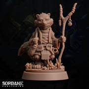 Rathkon Herbalist, Racoon Druid - Sordane Publishing | 28mm and 32mm | Wargaming | DnD | Tabletop Roleplaying